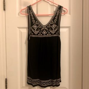 Gold embroidered tank